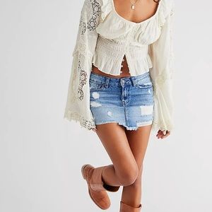 NWOT Free People Out Of The Ordinary Mini Skirt